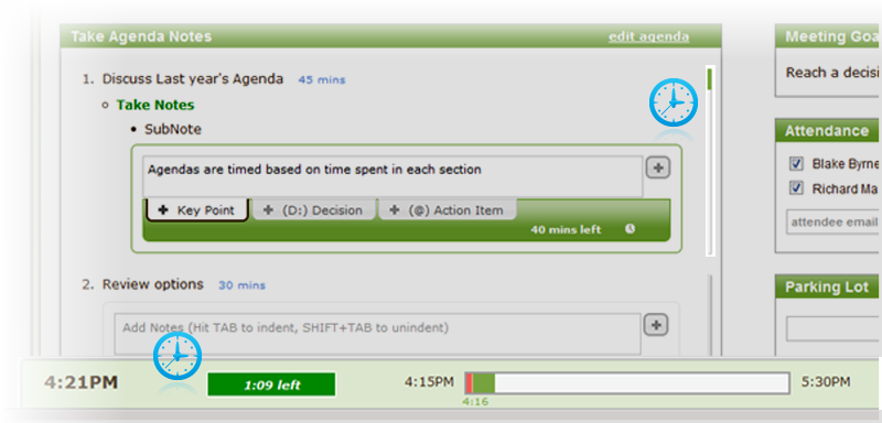 Time Meetings and Agendas
